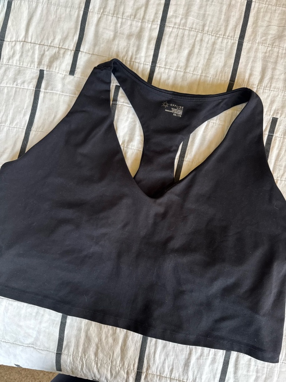 Aerie Offline Black Racerback Bralette